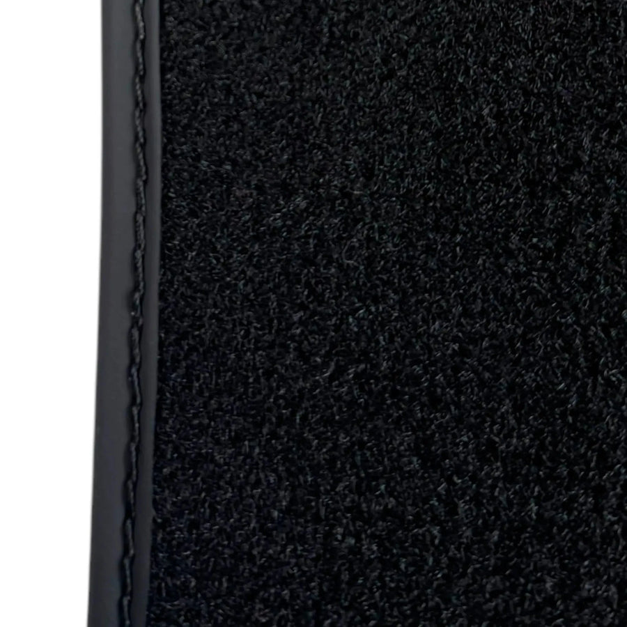 Black Floor Mats for Rolls Royce Ghost Series II (2021–2024) with White Leather