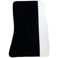 Black Floor Mats for Rolls Royce Ghost Series II (2021-2024) with White Leather | White Trim
