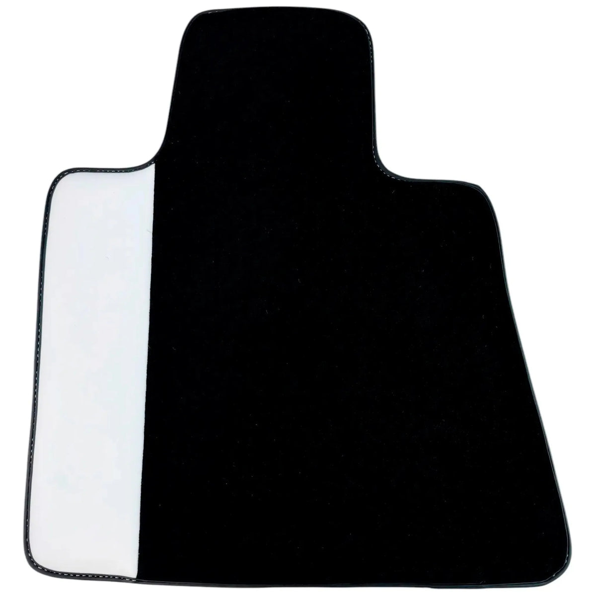 Black Floor Mats for Rolls Royce Phantom Drophead Coupe (2007-2016) with White Leather