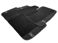 Black Floor Mats For Rolls Royce Phantom VIII (2017-2024) Black Badge Fluorescent Logo