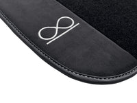 Black Floor Mats For Rolls Royce Phantom VIII (2017-2024) Black Badge Fluorescent Logo