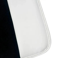 Black Floor Mats for Rolls Royce Spectre 2023-2024 with White Leather | White Trim