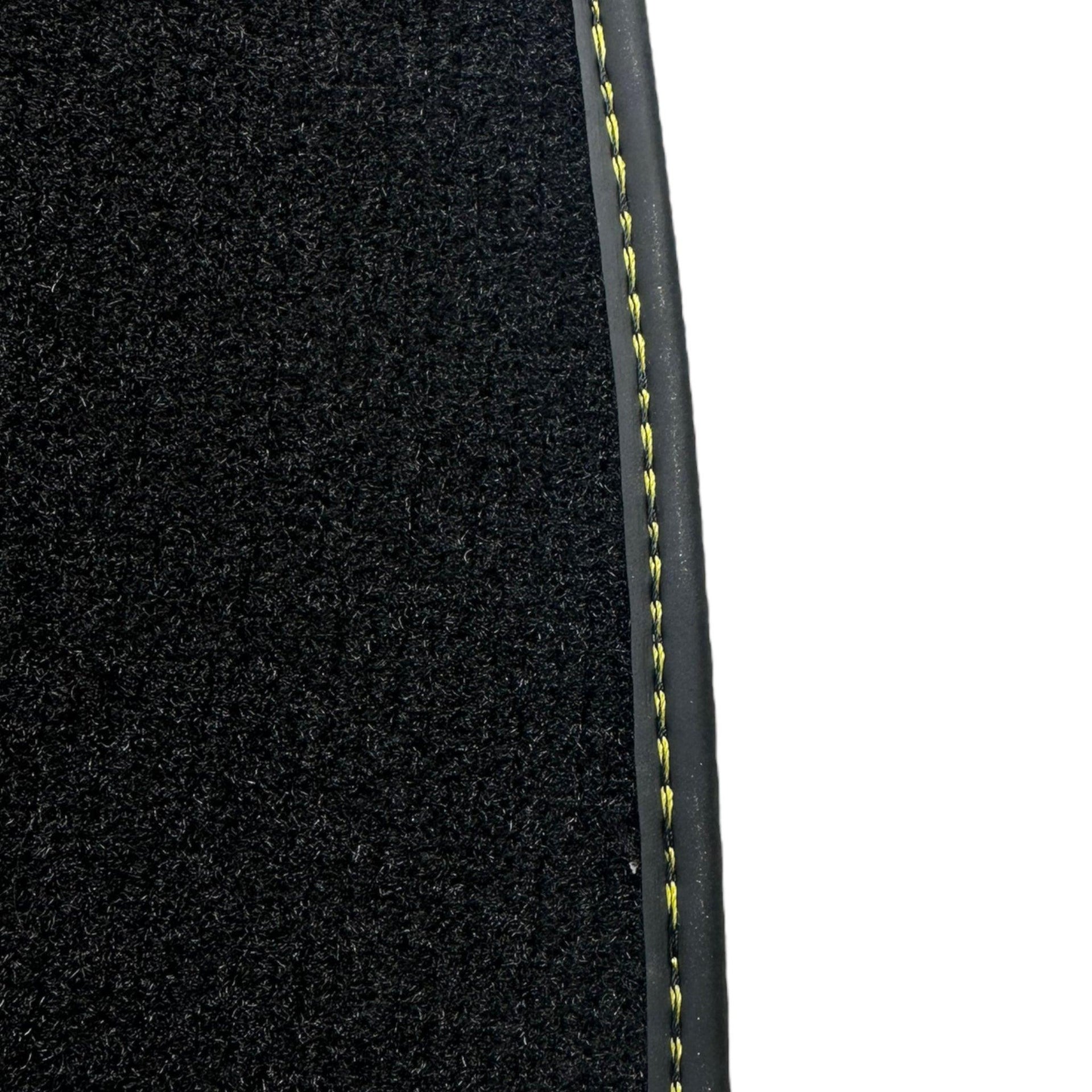 Black Floor Mats For Rolls Royce Spectre (2023-2024) Yellow Leather - AutoWin