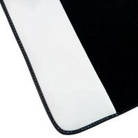 Black Floor Mats for Rolls Royce Wraith (2013–2023) with White Leather