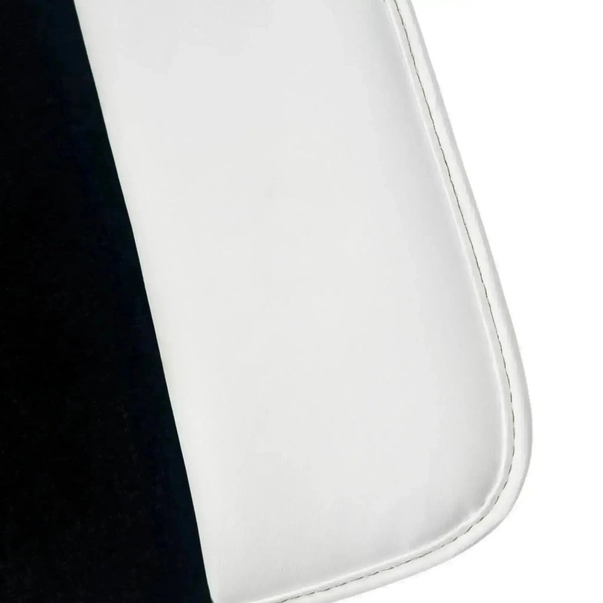 Black Floor Mats for Rolls Royce Wraith (2013-2023) with White Leather | White Trim