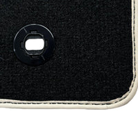 Black Floor Mats for Toyota Camry (2017-2023) Beige Trim - AutoWin