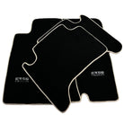 Black Floor Mats For Toyota Land Cruiser 120 (2002-2009) Beige Trim | ER56 Design - AutoWin