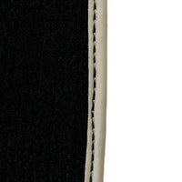 Black Floor Mats For Toyota Land Cruiser 150 (2009-2022) Beige Trim | ER56 Design - AutoWin