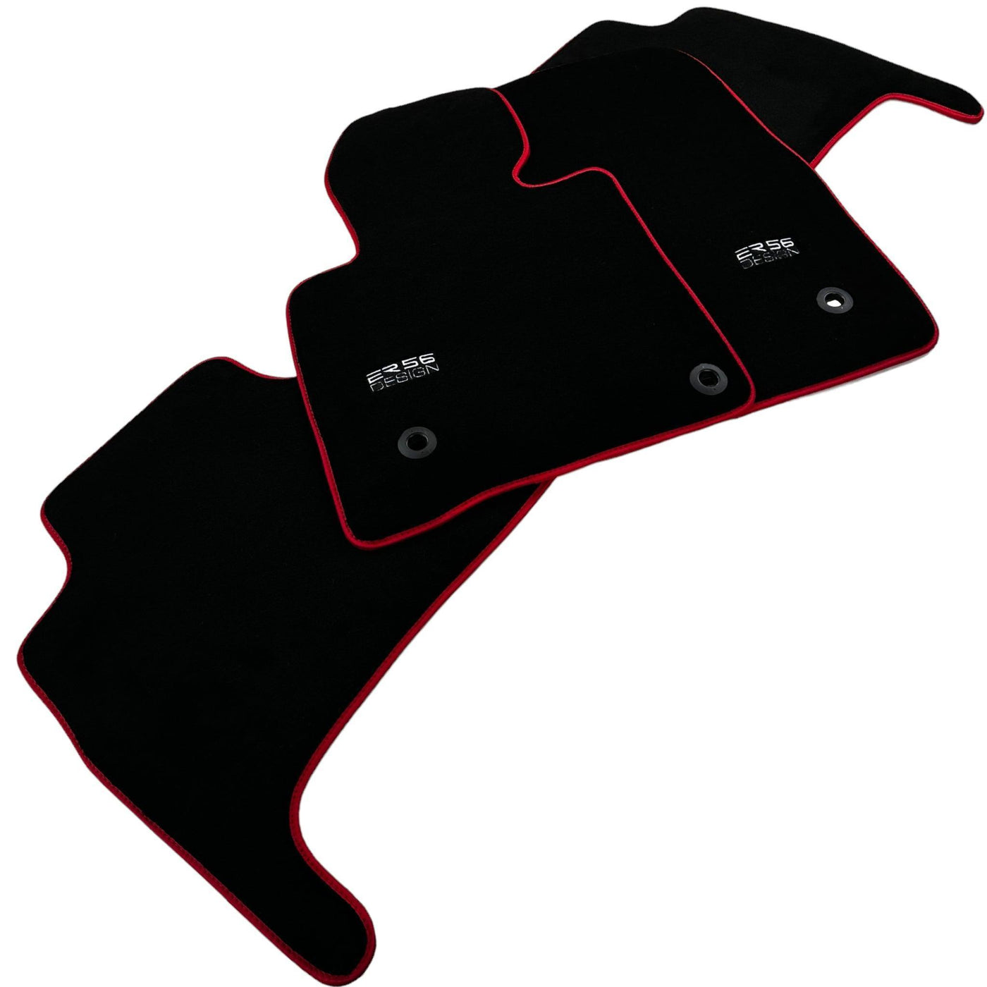 Black Floor Mats For Toyota Land Cruiser 150 (2009-2022) Red Trim | ER56 Design - AutoWin