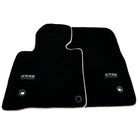 Black Floor Mats For Toyota Land Cruiser 200 (2008-2012) Beige Trim | ER56 Design - AutoWin