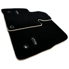 Black Floor Mats For Toyota Land Cruiser 200 (2008-2012) Beige Trim | ER56 Design - AutoWin