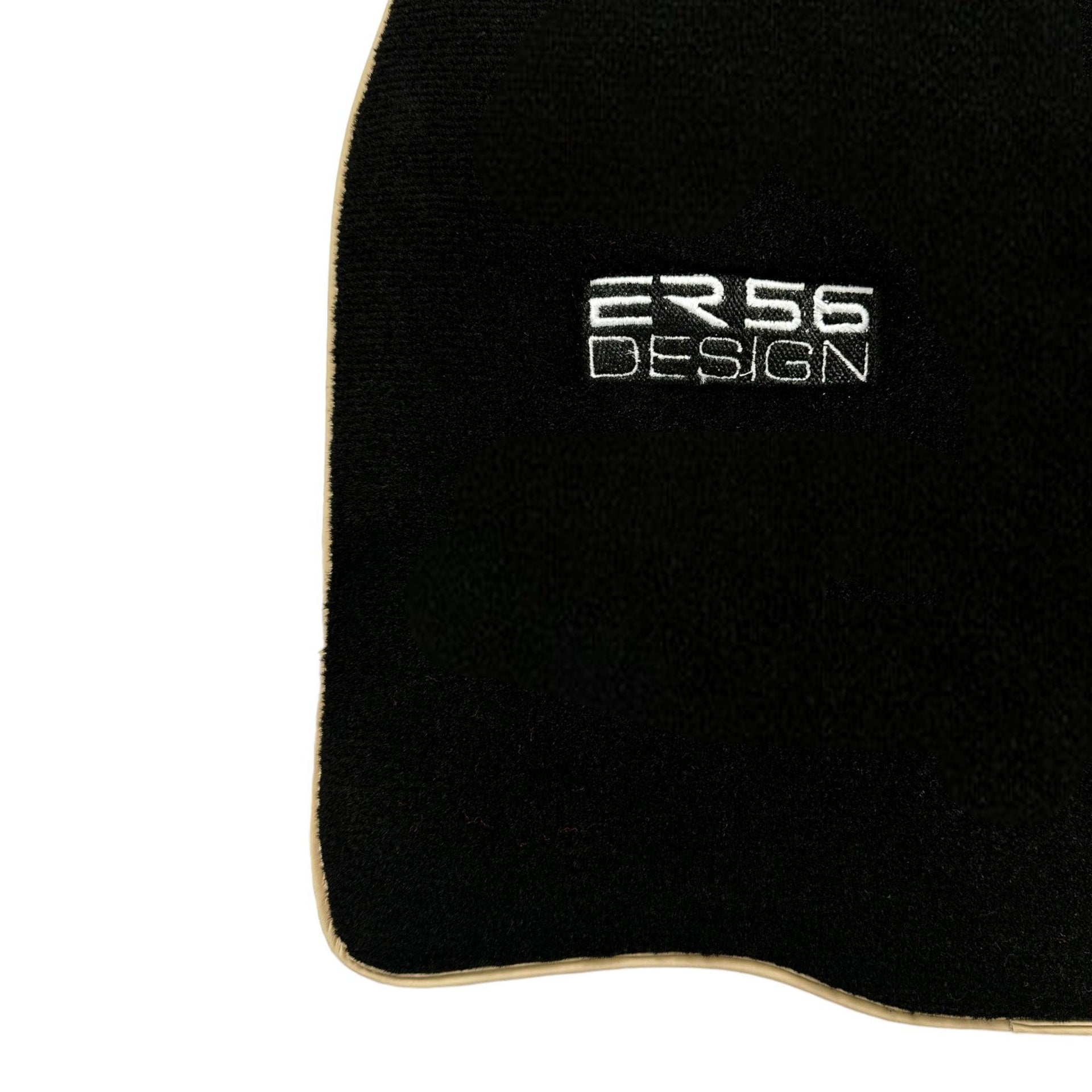 Black Floor Mats For Toyota Land Cruiser 90 (1997-2003) Beige Trim | ER56 Design - AutoWin