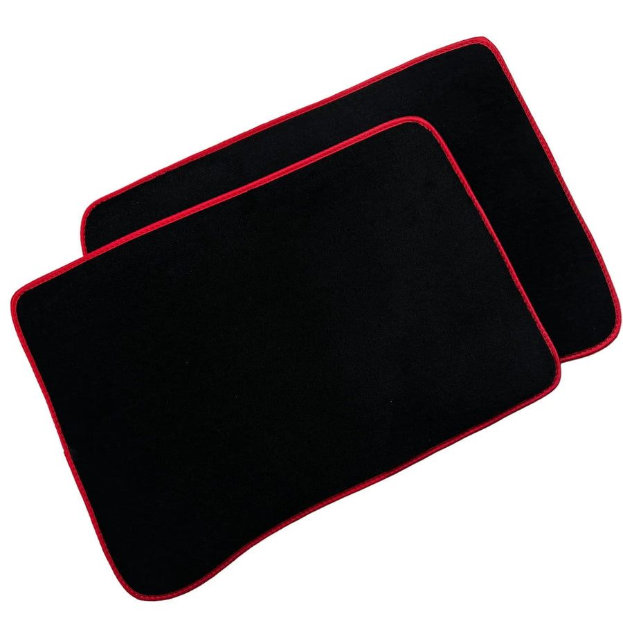 Black Floor Mats for Toyota Prius (2009-2012) ER56 Design with Red Trim - AutoWin