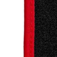 Black Floor Mats for Toyota Prius (2009-2012) ER56 Design with Red Trim - AutoWin