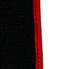 Black Floor Mats for Toyota Prius (2016-2021) ER56 Design with Red Trim - AutoWin