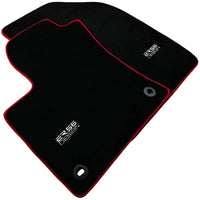Black Floor Mats for Toyota Prius (2016-2021) ER56 Design with Red Trim - AutoWin