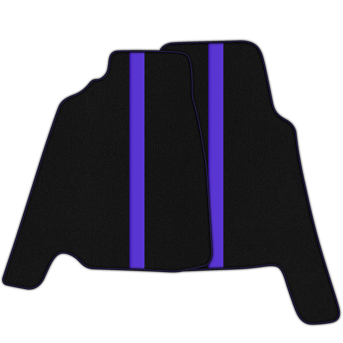 Black Floor Mats with Leather Line for Ferrari 456 (1992-2003) - Various Colors