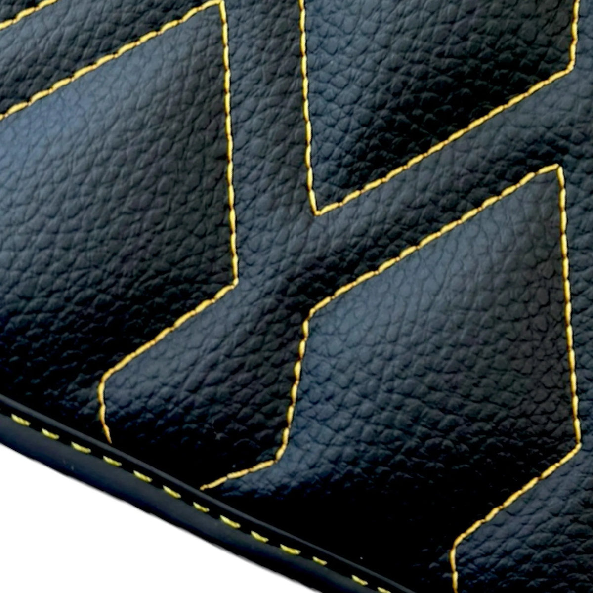 Black Leather Floor Mats for Rolls-Royce Ghost Series II (2021-2024) ER56 Design - AutoWin