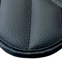 Black Leather Floor Mats for Rolls Royce Ghost Series II (2021-2024) ER56 Design - AutoWin