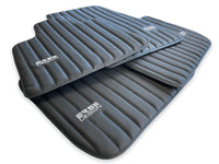 Black Leather Floor Mats for Rolls Royce Phantom VIII (2017-2024) ER56 Design Brand - AutoWin