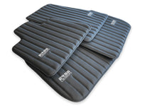 Black Leather Floor Mats for Rolls Royce Phantom VIII (2017-2024) ER56 Design Brand - AutoWin