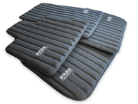Black Leather Floor Mats for Rolls Royce Phantom VIII (2017-2024) ER56 Design Brand - AutoWin
