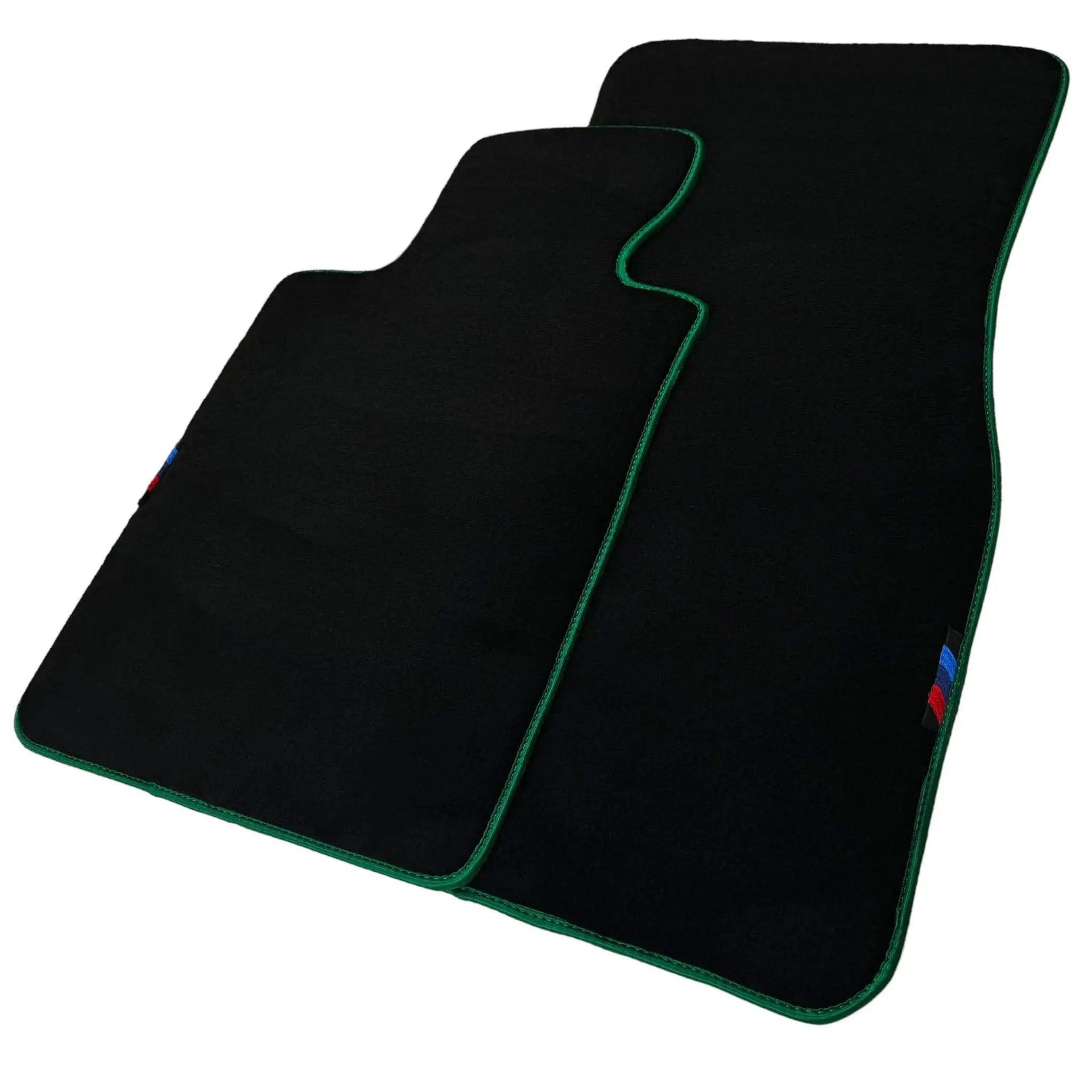 Black Mats For BMW 3 Series E36 2-door Coupe | Green Trim - AutoWin