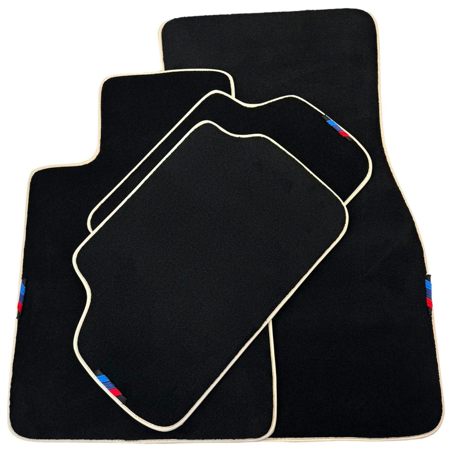 Black Mats For BMW M5 G90 (2023-2026) Sedan | Beige Trim - AutoWin