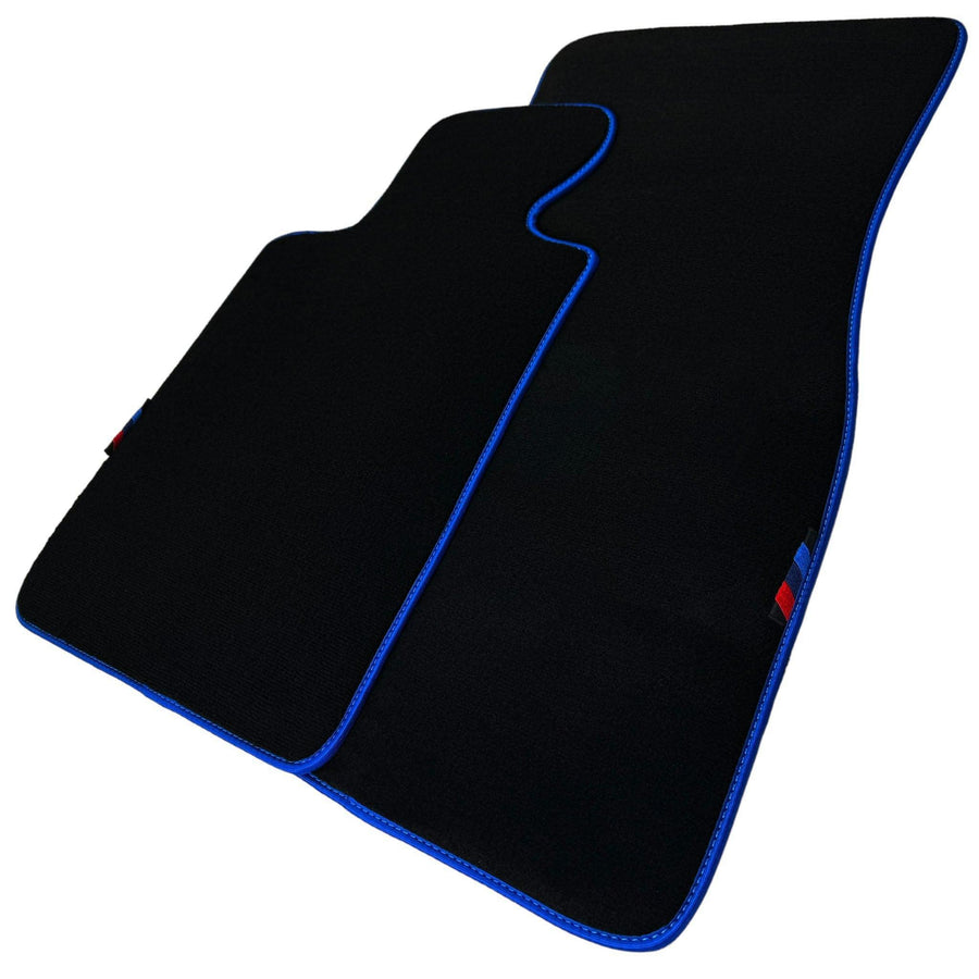 Black Mats For BMW M5 G90 (2023-2026) Sedan | Blue Trim - AutoWin