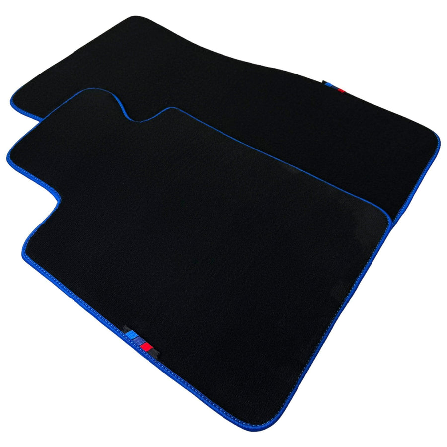 Black Mats For BMW M5 G90 (2023-2026) Sedan | Blue Trim - AutoWin