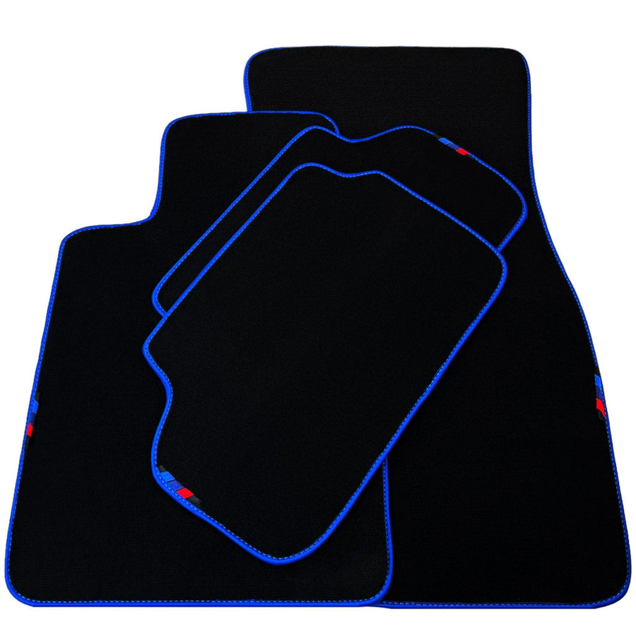 Black Mats For BMW M5 G90 (2023-2026) Sedan | Blue Trim - AutoWin