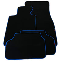 Black Mats For BMW M5 G90 (2023-2026) Sedan | Blue Trim - AutoWin