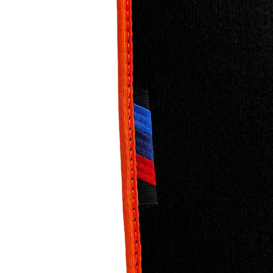 Black Mats For BMW 1 Series F70 | Orange Trim - AutoWin
