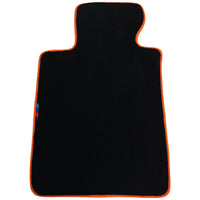 Black Mats For BMW Gran Tourer F46 (2015-2022) 7 Seats | Orange Trim - AutoWin