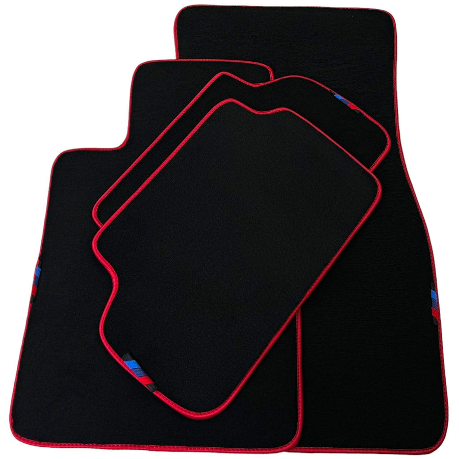 Black Mats For BMW M5 G90 (2023-2026) Sedan | Red Trim - AutoWin