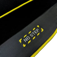Black Mats For BMW M5 E39 | Fighter Jet Edition | Yellow Trim - AutoWin
