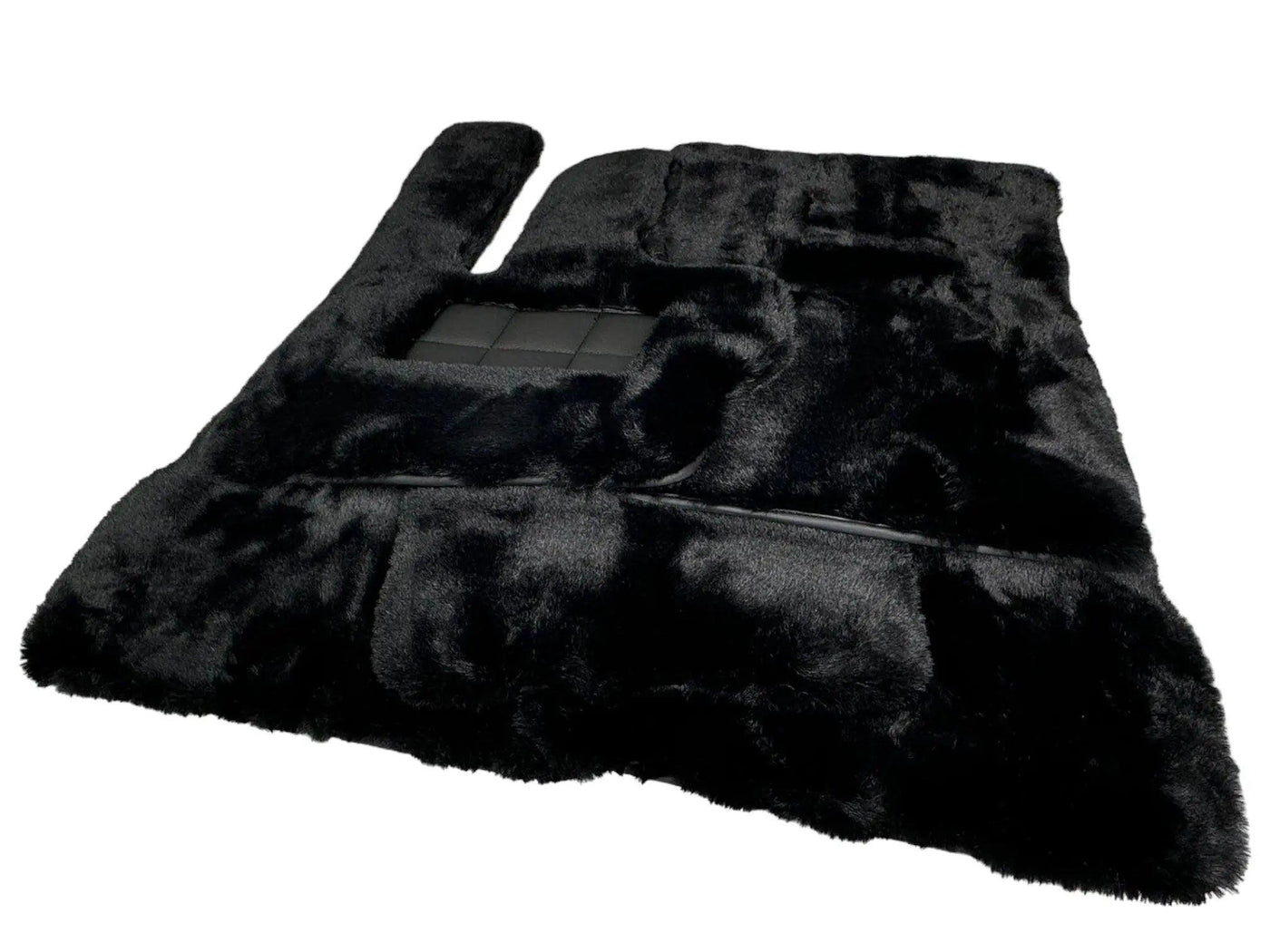 Black Sheepskin Floor Mats For Mercedes-Benz G Class W461 (1979-2008) ER56 Design - AutoWin