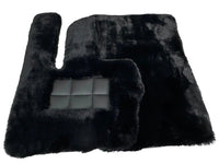 Black Sheepskin Floor Mats For Mercedes-Benz G Class W463 (2008-2018) ER56 Design - AutoWin