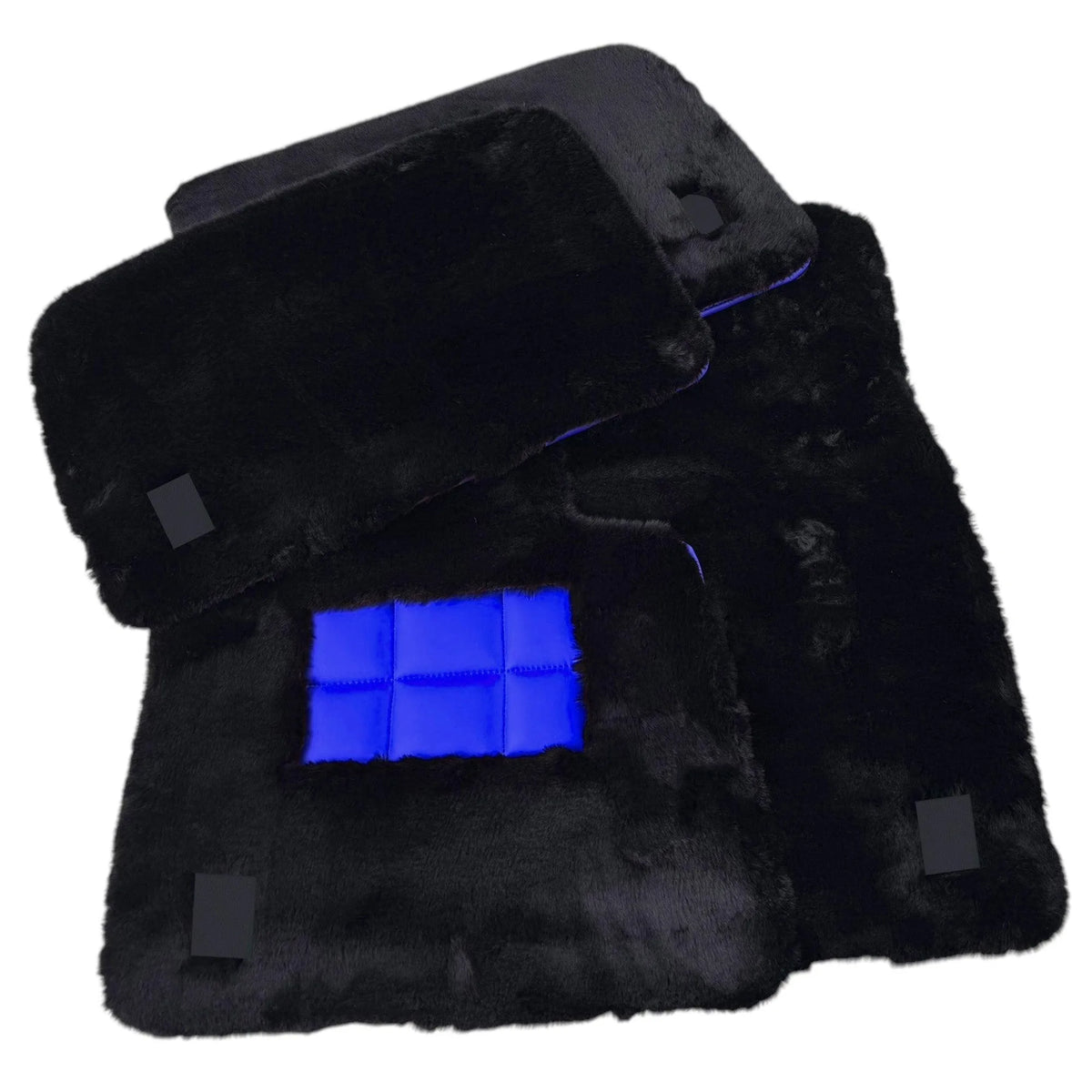 Black Sheepskin Floor Mats for Rolls Royce Ghost Series II (2021-2024) Various Leather Colors