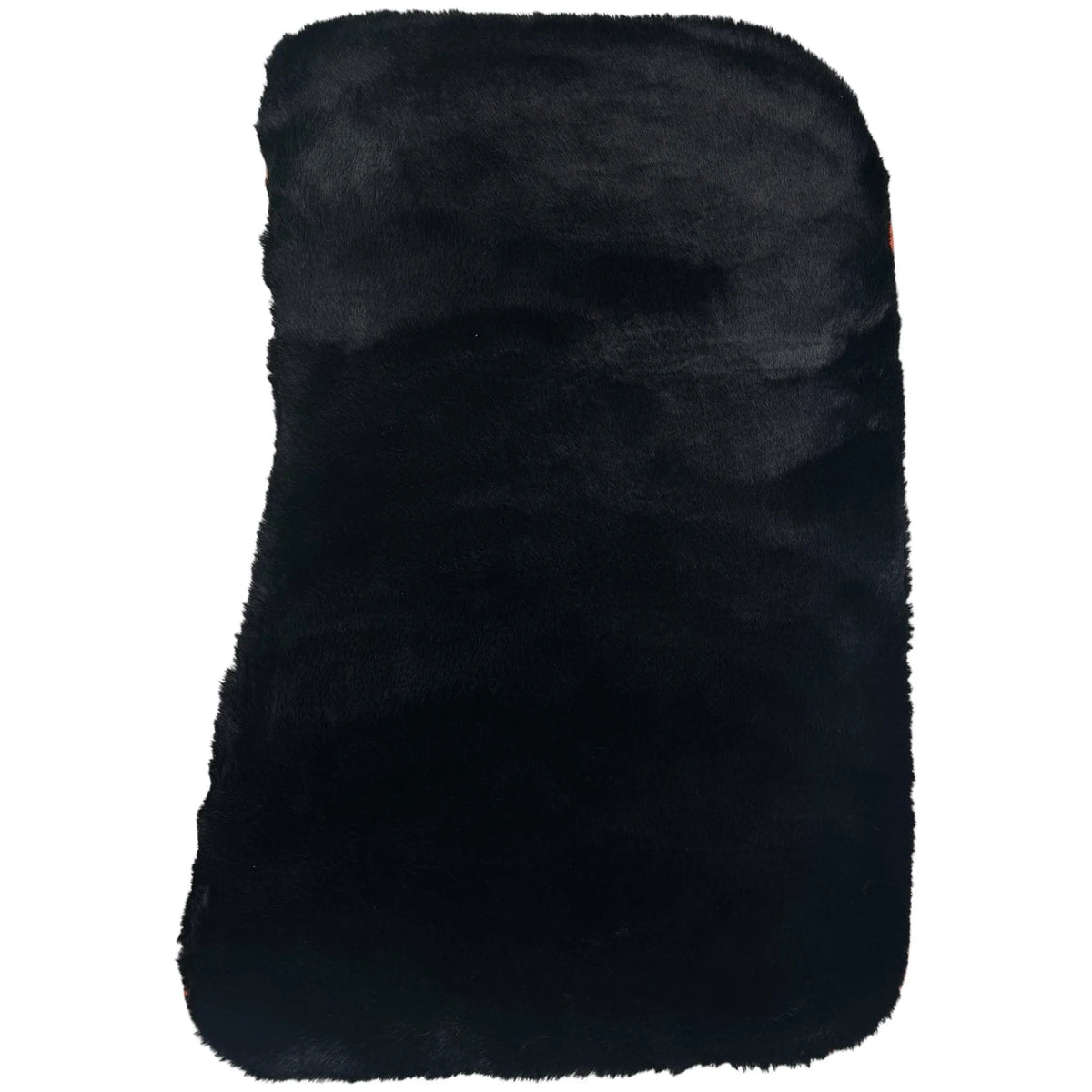 Black Sheepskin Floor Mats for Rolls-Royce Phantom VIII (2017-2024) Orange Leather Trim - AutoWin