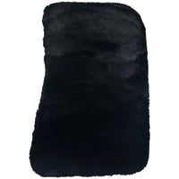 Black Sheepskin Floor Mats for Rolls-Royce Phantom VIII (2017-2024) Orange Leather Trim - AutoWin