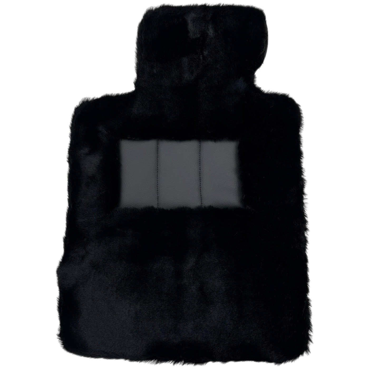 Black Sheepskin Floor Mats for Rolls-Royce Wraith (2013–2023) No Steps Edition - AutoWin