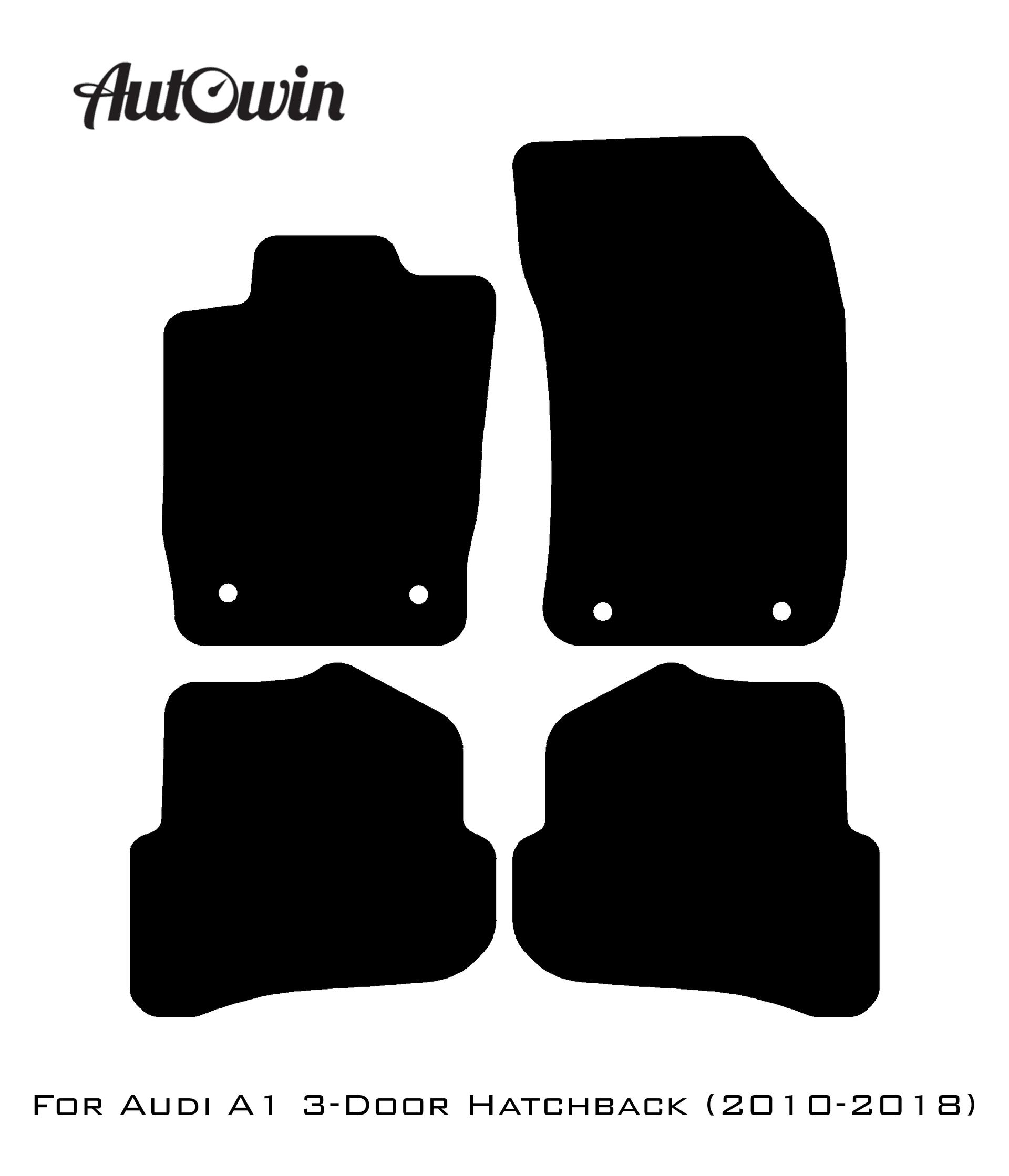 Blue Floor Mats for Audi A1 3-door Hatchback 2010-2018 | ER56 Design - AutoWin