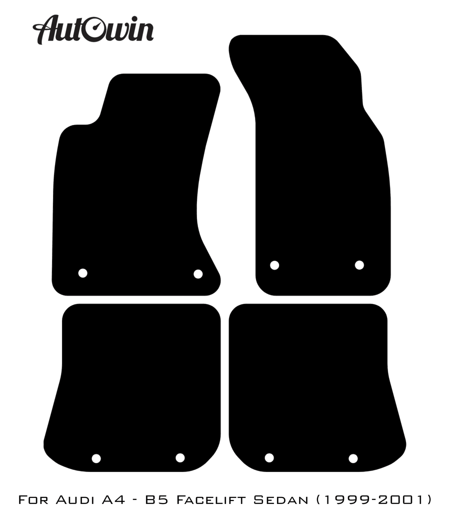 Blue Floor Mats for Audi A4 - B5 Facelift Avant (1999-2001) | ER56 Design - AutoWin