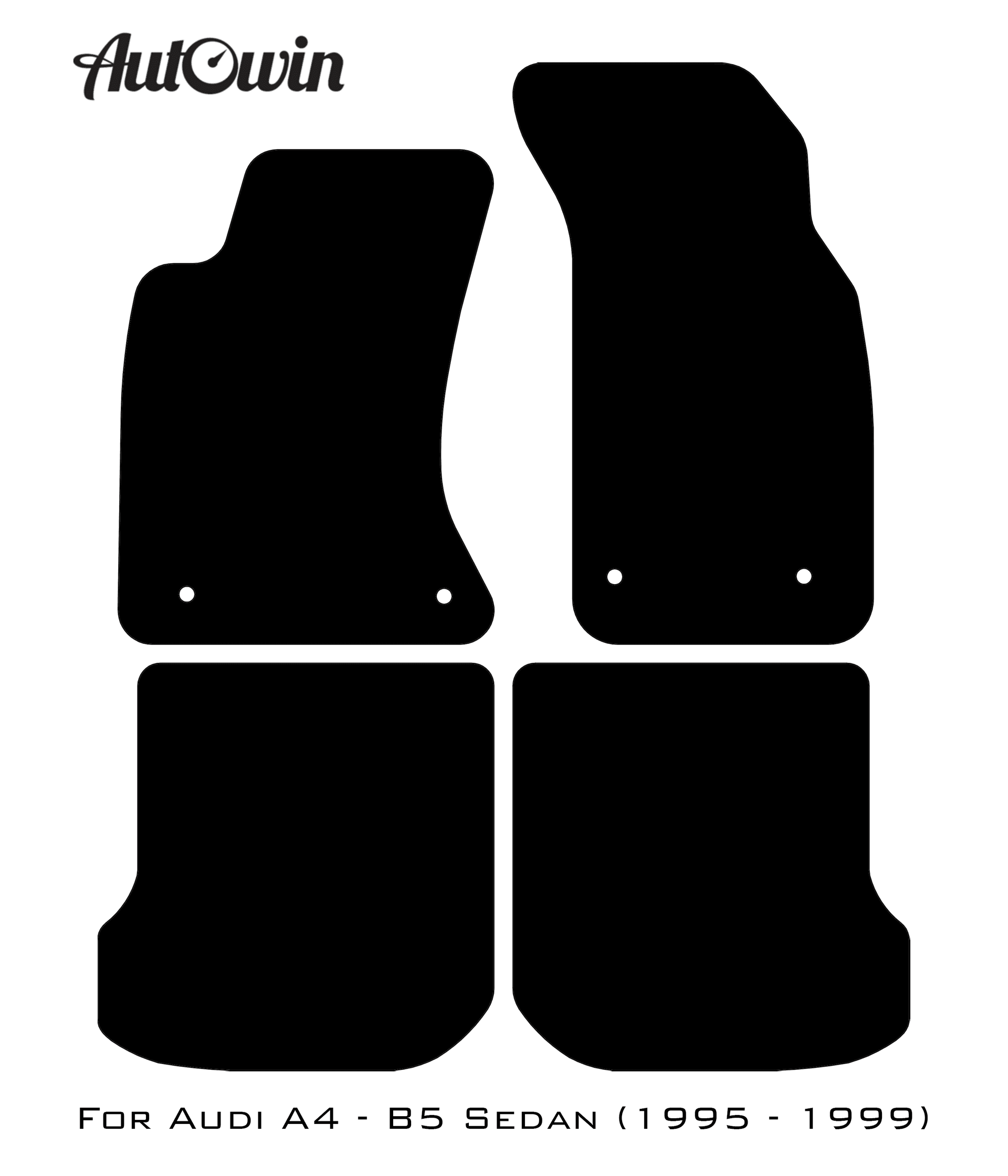 Blue Floor Mats for Audi A4 - B5 Sedan (1995 - 1999) | ER56 Design - AutoWin