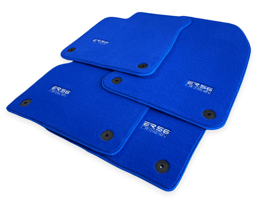 Blue Floor Mats for Audi A4 - B7 Avant (2005-2008) | ER56 Design - AutoWin