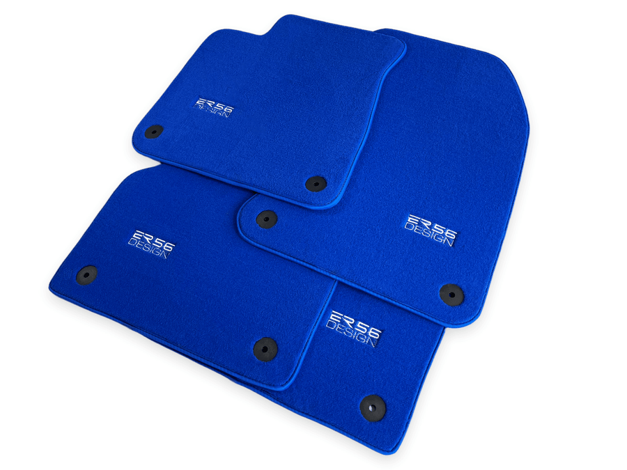 Blue Floor Mats for Audi A4 - B8 Allroad Quattro (2008-2015) | ER56 Design - AutoWin