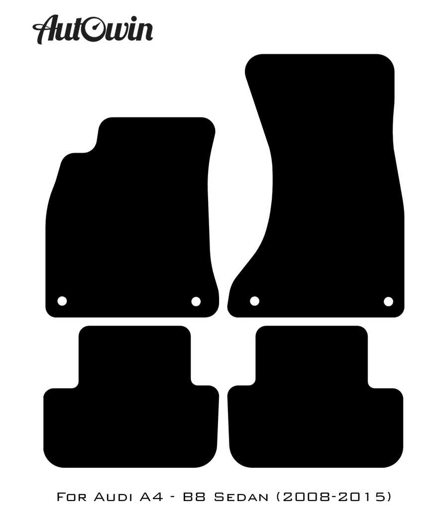 Blue Floor Mats for Audi A4 - B8 Sedan (2008-2015) | ER56 Design - AutoWin