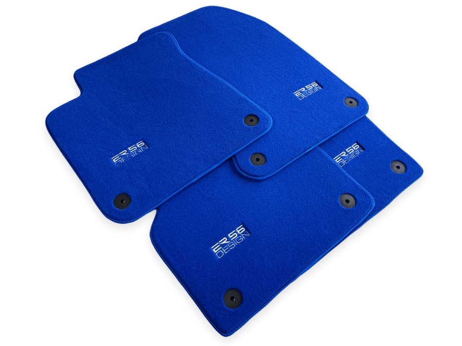 Blue Floor Mats for Audi A4 - B8 Sedan (2008-2015) | ER56 Design - AutoWin