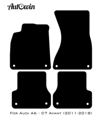 Blue Floor Mats for Audi A6 - C7 Avant (2011-2018) | ER56 Design - AutoWin